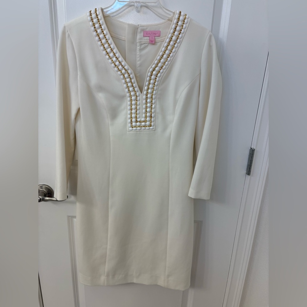 Lilly Pulitzer white Bennett shift dress